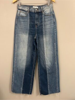 CELLO Two-Tone Blue Panel Wide-Leg Jeans Size 7 NWOT